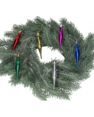 BOMBKI PLASTIKOWE NA CHOINKĘ STROIK 6SZT BOMBKI CHOINKOWE