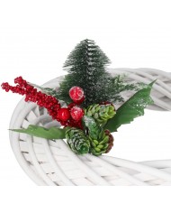 GAŁĄZKA DEKORACYJNA DO STROIKA SZYSZKI Z BROKATEM CHOINKA