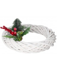 GAŁĄZKA DEKORACYJNA DO STROIKA SZYSZKI Z BROKATEM CHOINKA