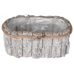 DONICZKA OSŁONKA DREWNIANA KORA KORYTKO DONICZKI 20CM