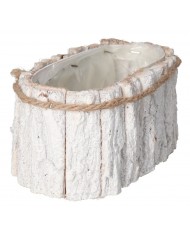 DONICZKA OSŁONKA DREWNIANA KORA KORYTKO DONICZKI 20CM