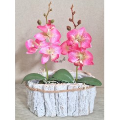 DONICZKA OSŁONKA DREWNIANA KORA KORYTKO DONICZKI 20CM