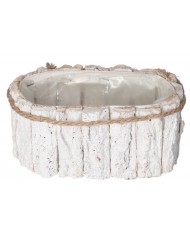DONICZKA OSŁONKA DREWNIANA KORA KORYTKO DONICZKI 20CM