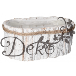 DONICZKA OSŁONKA DREWNIANA KORA KORYTKO DONICZKI 25CM