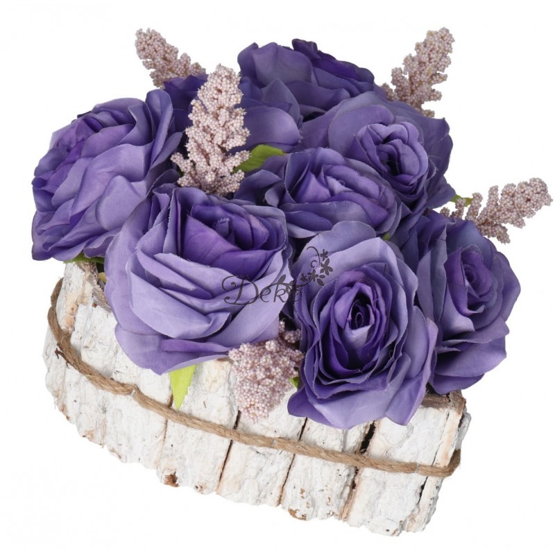 DONICZKA OSŁONKA DREWNIANA SERCE BIAŁA DONICZKI 20CM