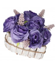 DONICZKA OSŁONKA DREWNIANA SERCE BIAŁA DONICZKI 20CM