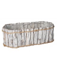 DONICZKA OSŁONKA DREWNIANA KORA KORYTKO DONICZKI 40CM