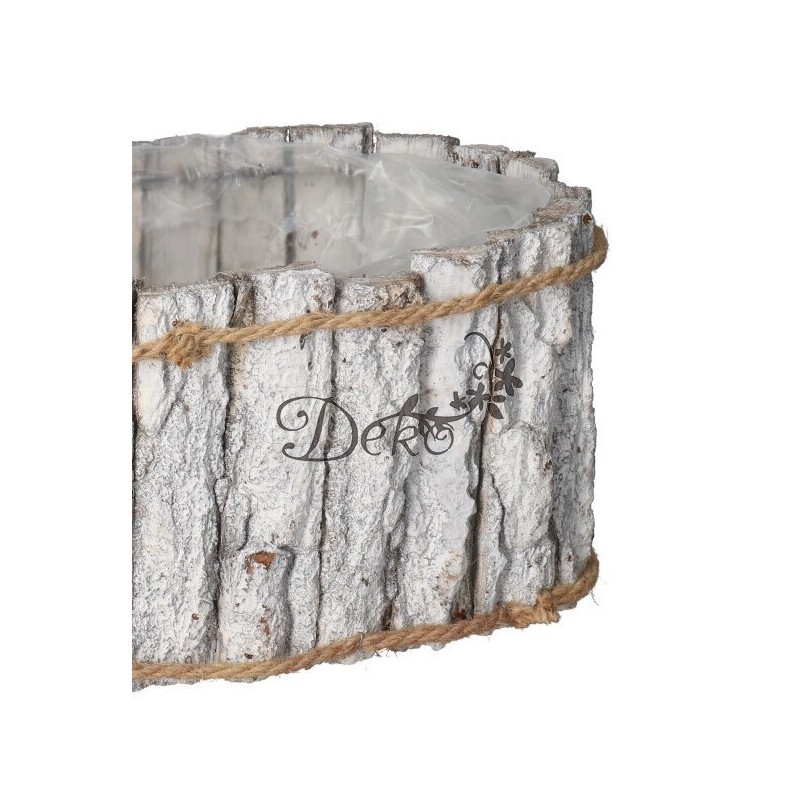 DONICZKA OSŁONKA DREWNIANA KORA KORYTKO DONICZKI 40CM