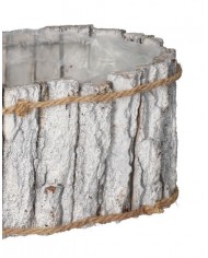 DONICZKA OSŁONKA DREWNIANA KORA KORYTKO DONICZKI 40CM