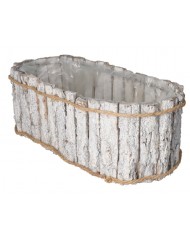 DONICZKA OSŁONKA DREWNIANA KORA KORYTKO DONICZKI 40CM