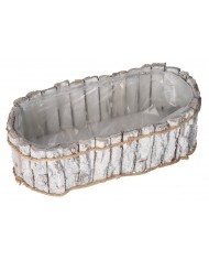 DONICZKA OSŁONKA DREWNIANA KORA KORYTKO DONICZKI 40CM