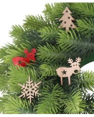 OZDOBY ŚWIĄTECZNE DREWNIANE DO STROIKA 36SZT GWIAZDKA CHOINKA RENIFER