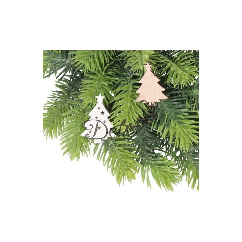 OZDOBY ŚWIĄTECZNE DREWNIANE DO STROIKA 36SZT CHOINKA CHOINKI