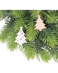 OZDOBY ŚWIĄTECZNE DREWNIANE DO STROIKA 36SZT CHOINKA CHOINKI