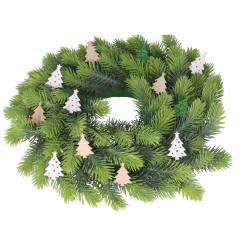 OZDOBY ŚWIĄTECZNE DREWNIANE DO STROIKA 36SZT CHOINKA CHOINKI