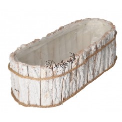 DONICZKA OSŁONKA DREWNIANA KORA KORYTKO DONICZKI 40CM