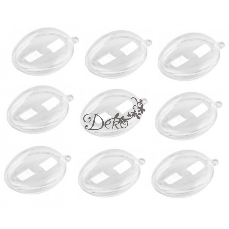 JAJKO AKRYLOWE PRZEŹROCZYSTE JAJKA AKRYLOWE 8CM 10SZT.