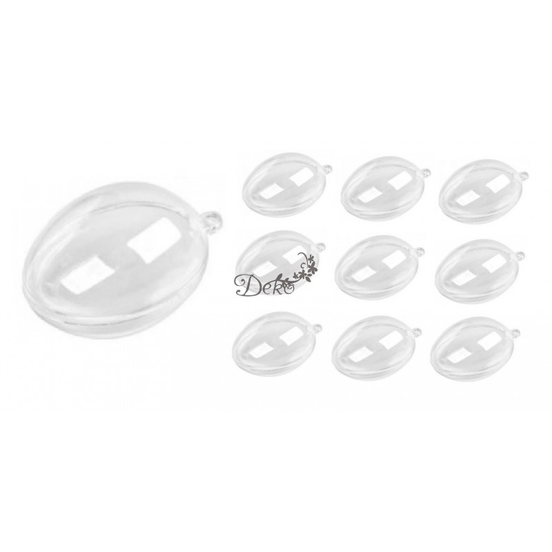 JAJKO AKRYLOWE PRZEŹROCZYSTE JAJKA AKRYLOWE 6CM 10SZT.