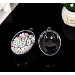 JAJKO AKRYLOWE PRZEŹROCZYSTE JAJKA AKRYLOWE 6CM 10SZT.