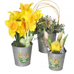 DONICZKA OSŁONKA METALOWA Z ZAJĄCZKIEM DONICZKA DO STROIKA