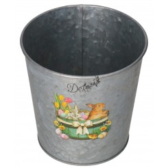 DONICZKA OSŁONKA METALOWA Z ZAJĄCZKIEM DONICZKA DO STROIKA