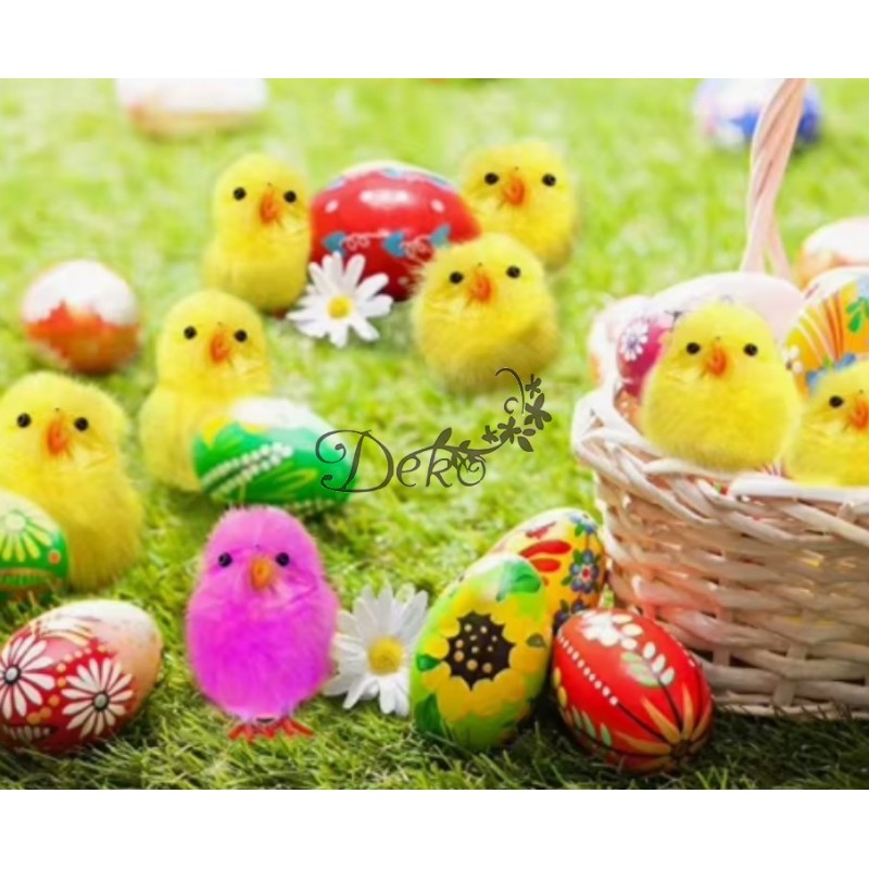 KURCZAKI WIELKANOCNE 60SZT 3 CM KURCZAKI DO STROIKA