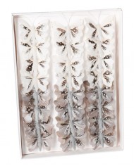 MOTYLE NA KLIPSIE MOTYLKI DEKORACYJNE 24SZT 5 CM FIRANY