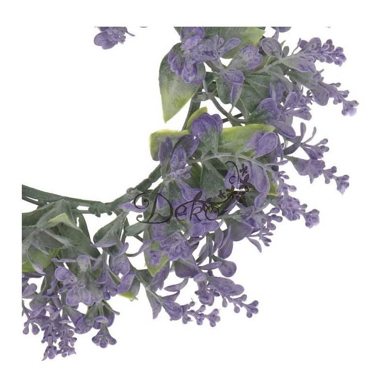 WIANEK DEKORACYJNY LAWENDOWY 22CM STROIK WIANKI