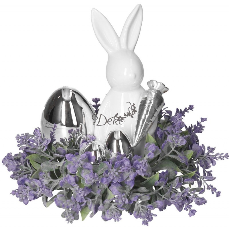 WIANEK DEKORACYJNY LAWENDOWY 22CM STROIK WIANKI