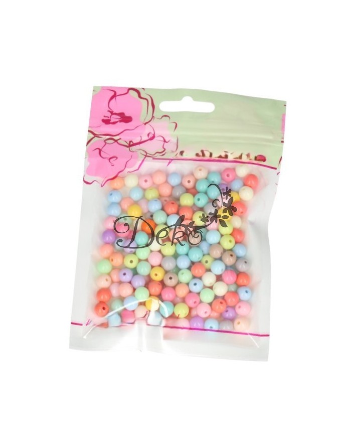 KORALIKI KORALE PEREŁKI Z DZIURKĄ 8 MM 190 SZT