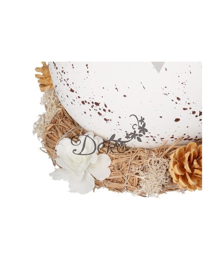 JAJKO NAKRAPIANE SKORUPKA OZDOBA WIELKANOCNA DUŻA