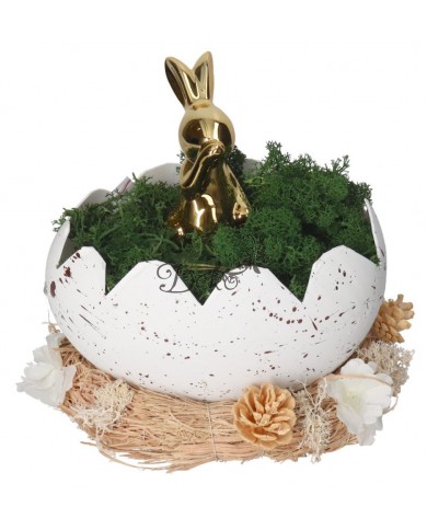 JAJKO NAKRAPIANE SKORUPKA OZDOBA WIELKANOCNA DUŻA