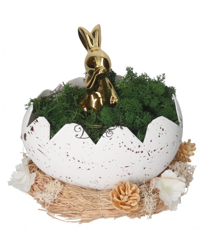 JAJKO NAKRAPIANE SKORUPKA OZDOBA WIELKANOCNA DUŻA