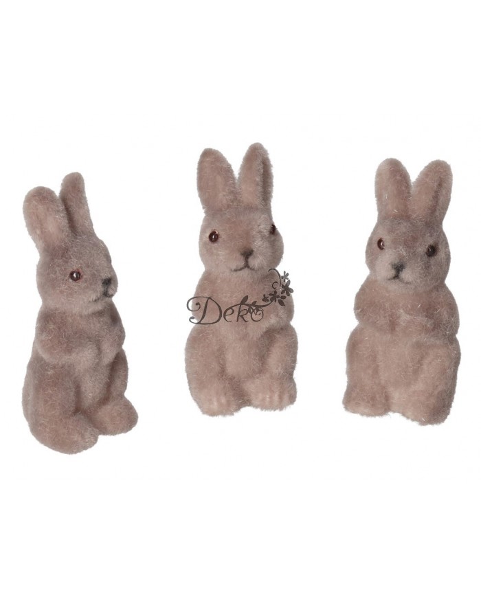 ZAJĄC ZAJĄCZEK WIELKANOCNY ZAJACZKI 3SZT FIGURKA