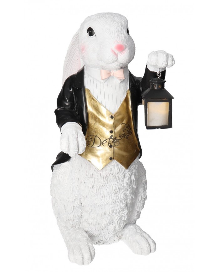 ZAJĄC ZAJĄCZEK WIELKANOCNY DUŻY FIGURKA OZDOBA LED