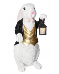 ZAJĄC ZAJĄCZEK WIELKANOCNY DUŻY FIGURKA OZDOBA LED