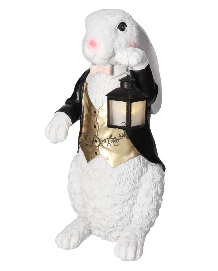 ZAJĄC ZAJĄCZEK WIELKANOCNY DUŻY FIGURKA OZDOBA LED