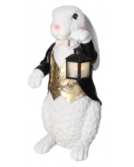 ZAJĄC ZAJĄCZEK WIELKANOCNY DUŻY FIGURKA OZDOBA LED
