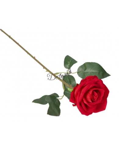 SZTUCZNE KWIATY RÓŻE RÓŻA ZAMSZOWA WELUROWA 46CM