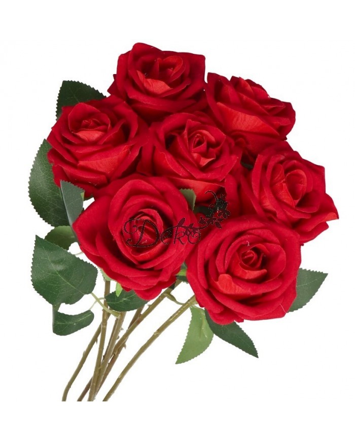 SZTUCZNE KWIATY RÓŻE RÓŻA ZAMSZOWA WELUROWA 46CM