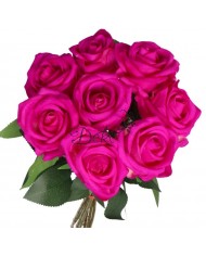 SZTUCZNE KWIATY RÓŻE RÓŻA ZAMSZOWA WELUROWA 46CM