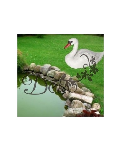 ŁABĘDŹ PŁYWAJĄCY JAK ŻYWY FIGURKA OGRODOWA