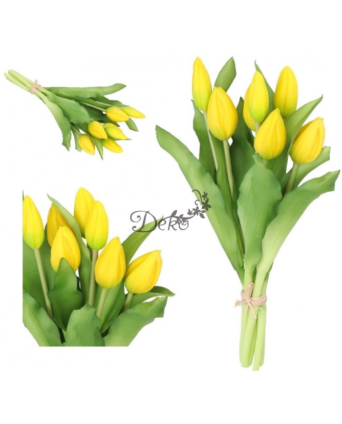TULIPANY BUKIET TULIPANÓW GUMOWE GUMOWANE JAK ŻYWE 7SZT.