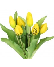 TULIPANY BUKIET TULIPANÓW GUMOWE GUMOWANE JAK ŻYWE 7SZT.