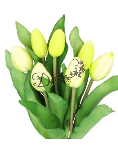 TULIPANY BUKIET TULIPANÓW GUMOWE GUMOWANE JAK ŻYWE 7SZT.