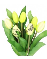 TULIPANY BUKIET TULIPANÓW GUMOWE GUMOWANE JAK ŻYWE 7SZT.