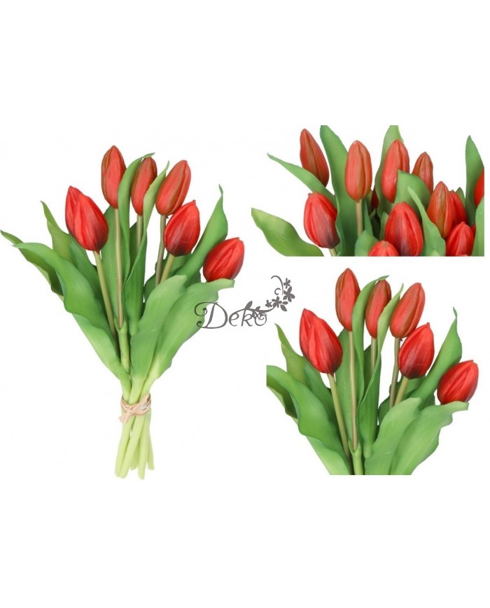 TULIPANY BUKIET TULIPANÓW GUMOWE GUMOWANE JAK ŻYWE 7SZT.