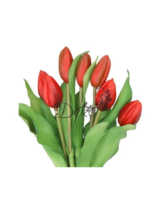 TULIPANY BUKIET TULIPANÓW GUMOWE GUMOWANE JAK ŻYWE 7SZT.