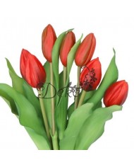TULIPANY BUKIET TULIPANÓW GUMOWE GUMOWANE JAK ŻYWE 7SZT.
