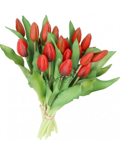 TULIPANY BUKIET TULIPANÓW GUMOWE GUMOWANE JAK ŻYWE 7SZT.